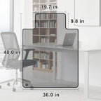 MESAILUP Beveled Edge Irregular Office Chair Mat with Lip for Carpet or Hardwood Floor Crystal Grey 36" x 48" Smooth Glide and Easy Roll On/Off, Heavy Duty and Non-Slip Floor Chair Mat with Lip