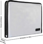 ENGPOW Expanding File Folder Important Document Organizer Fireproof and Waterproof Document Bag with A4 Size 13 Pockets Zipper Closure Non-Itchy Silicone Coated Portable Filing Wallet Pouch(Silver)