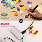 Trilancer Cord Labels Cable Label, Multicolored Handwriting Cord Tags - Speech Bubbles Tags for Organizing Wires and Identification, Reusable with Multiple Uses - 32 PCS