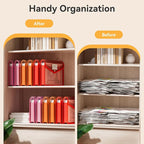ABC life 6 Pack Plastic Expanding File Folder, Folders for Documents with Snap Closure, Colorful File Folder Organizer Holder, Transparent, Large Capacity, Fit Letter/A4 Size - Warm Pink