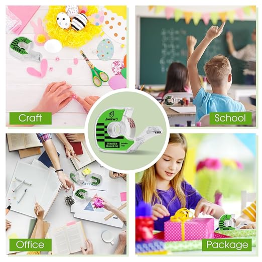 Invisible Tape, Home Office Supplies and Back to School Supplies for College and Classrooms, Matte Finish, 3/4 in x 650 in, Dispensered, 6 Pack