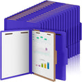 Skyygemm 60 Pcs Classification Folders Letter Size, 1 Divider Pressboard File Folder with Fasteners, Expanding File Organizer Bulk for School Teachers, Office Employee, Coworker, Staff (Purple)