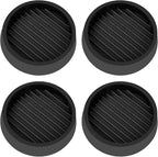 VOCOMO 2X2 Round Rubber Caster Cups, Non Slip Furniture Pads, Anti-Slip Gripper, Anti Skid Furniture Feet, Anti Slide Floor Protector for Bed Couch Table Chair Stoppers - (Black, 4 Pack)