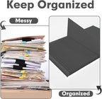 Two Pocket Folders, PANDRI 50 Pack 2 Pocket Folders, Letter Size Paper File Folder for School Office Home Business, Black
