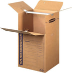 Bankers Box Short Wardrobe Box 3 Pack, Tape-Free Design, 20-in x 20-in x 34-in (7710401)