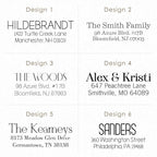 Address Stamp - Custom Stamps for Mailing I Create Personalized Name and Return Address I Up to 3 Lines of Text I Includes Ink Color Options I Self Inking and Wooden Rubber Stamp Options (Print Font)