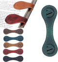 Personalized Magnetic Leather Bookmark, 26 Letters Custom Leather Bookmarks, Handmade, Leather Magnetic Bookmark for Book Lovers Readers Women Kid(Green，V）