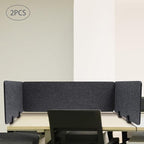 Clamp-On Acoustic Desk Divider, 2Pcs 47.25x16in+4Pcs 23.6x16in Acoustic Partition, Desktop Privacy Panel, Sound Absorbing Workstation Panel (Anthracite Gray, 48" x 16" + 24" x 16")