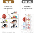 KOKOIN Magnetic Acrylic Clear Shoe Boxes – 360° Transparent Stackable Sneaker Storage & Organizer Box, Professional Shoe Display Case & Multipurpose Storage Bin for Closet (5pcs)