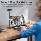Nycetek Webcam Tripod Stand for Desk: Webcam Stand for Logitech Brio | C920 | C922 | C615 | C930e - Height & Angle Adjustable Desktop Tripod for Light & 1/4" Thread for Live Streaming | Video Calling