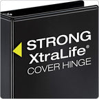 Cardinal Economy 3 Ring Binder, 2 Inch, Presentation View, Black, Holds 475 Sheets, Nonstick, PVC Free, 4 Pack of Binders (79522)