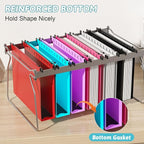 Nordun Extra Capacity Plastic Hanging File Folder Letter Size,12 Pack Reinforced Hang Folders with Heavy Duty 2 Inch Expansion, Durable Hanging Organizer Designed for Bulky Files, Assorted Colors