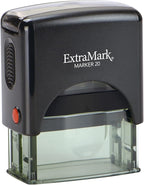 ExtraMark Return Address Stamp - 3 Lines Personalized Stamp - Customizable Text Stamp – Self Inking Design - Exclusive Features - Multiple Ink Color Options and Fonts