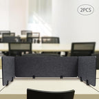 Clamp-On Acoustic Desk Divider, 2Pcs 47.25x16in+4Pcs 23.6x16in Acoustic Partition, Desktop Privacy Panel, Sound Absorbing Workstation Panel (Anthracite Gray, 48" x 16" + 24" x 16")