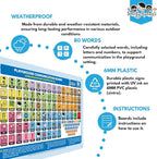 Outdoor Rated Plastic School Playground Communication Board - Weather-Proof Inclusive Communication Aid for Autism & Inclusive Play