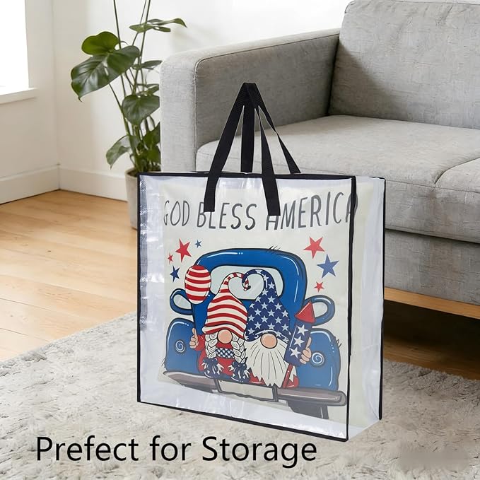 PWRSC 4-Pack Clear Heavy Duty Moving Bags and Storage Bags, 25 Gallon Large Moving Boxes Alternative for Wreath Storage Container, Under Bed Storage, Stadium Events, and College Moving Supplies