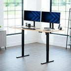 VIVO Electric 71 x 36 in Standing Desk, Memory Height Adjustment, 1B Series, Holds 220 lbs, Light Wood Top Black Frame, DESK-KIT-1B7C-36