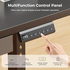 GTPLAYER Electric Standing Desk with Drawers, 48 x 24 Inch Height Adjustable Gaming Desk with Monitor Stand, Power Outlets & LED Lights, Home Office Sit Stand Up Desk with Memory Preset (Black)