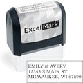 ExcelMark Address Stamp - Custom Return Address Stamp with Elegant Designs, Vibrant Colors & Patterns – Perfect for Mail, Invitations & Gifts (Black Mount, Everyday Elegance)