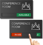 Conference Room Sign - In A Meeting Sign for Office Door, Do Not Disturb, In Use/Available Slider Indicator for Office Tell Whether Meeting Room is In Session