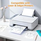 30 Sheets of Cardstock 8.5 x 11, Heavyweight Cover Cardstock Printer Paper 8.5 x 11, 190 gsm Bright White Card Stock Paper for DIY, Professional Printing, Wedding Invitations, Office Cards & Crafts