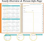 2026 Planner - Planner 2026 from January 2026 - December 2026, Weekly & Monthly Planner Spiral Bound with 12 Monthly Tabs, Inner Pocket, 6.4" x 8.5", Orange-E