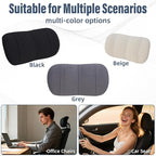 KAYI Lumbar Support Pillow for Car, Memory Foam Lumbar Pillow with Adjustable Straps, Lumbar Support Pillow for Office Chair, Back Support for Car, Sitting, Driving, Traveling (1, Beige)