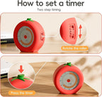 Tomato Visual Timer for Kids, 299-Minute Cute Kids Pomodoro Countdown Timer, ADHD Autism Toddler Support, Visual Timer for Classroom, Kitchen, Office Desk and Meetings