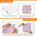 Comix Magnetic Dry Erase Board, 6 Pack, 11.8 x 11.8 Inches, Modular Whiteboard for Fridge, Office and Home, Small White Board Dry Erase Set for Kids, Students, Kitchen Organizer and Planner, Pink