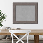 Amanti Art Grey Framed Magnetic Board 21x25 Small Vision Board for use with Magnets, 100% Metal Sheet to Display Items as Office Decor or for Home Organization in mudroom, Kitchen or Kids Room