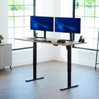 VIVO Electric 71 x 30 in Standing Desk, Memory Height Adjustment, 1B Series, Holds 220 lbs, Reclaimed Wood Top Black Frame, DESK-KIT-1B7P