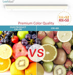 Leetdud LED Under Cabinet Lighting Hardwired or Plug in, 32 Inch 16W, Dimmable 5 Color 2700K/3000K/3500K/4000K/5000K, Linkable Eyes Care Design Counter Lights for Kitchen, Sink, ETL Listed, White