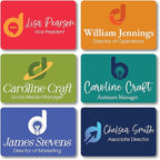 Custom Name Tag Full Color with Logo | Magnetic Back Name Badges for Business | Metal Name Tags ID Badge for Employees | Personalized Name Tags | Magnetic Name Tags Personalized | 3x2