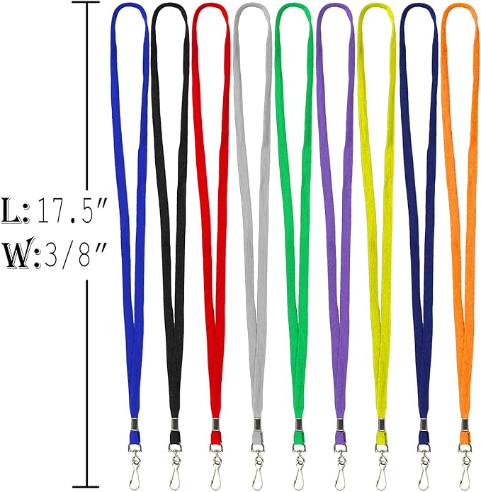 Ollain Badge Lanyards Flat Lanyard Swivel Hooks Durably Neck Bulk lanyards with Clip