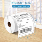 MFLABEL 4x6 Thermal Shipping Labels - 80 Rolls of 250, Perforated & Smudge-Proof Direct Thermal Labels Compatible with Rollo, Zebra, for Amazon UPS FedEx Shopify