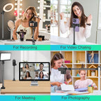 Ailight Camera Desk Mount Webcam Stand, Adjustable Table Camera Stand with 1/4" Screw & C Clamp Overhead Tripod Webcam Mount for Logitech Obsbot insta360 Anker and Others