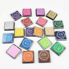GTLZLZ Ink Pads for Kids, 20 Colors Craft Ink Pad, Washable Finger Ink Pads for Stamps, Paper, Scrapbooking, Wood Fabric