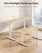 TOPSKY Dual Motor Electric Adjustable Standing for up to 70.8”x31.5” Table Tops, 225 lbs Weight Capacity, Computer Desk for Home and Office (White Frame only)