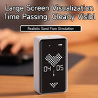 Digital Hourglass Timer, Rechargeable Magnetic Visual Timer with Large LED Display, Adjustable Volume for Classroom, Cooking, Fitness, Baking, Kids Learning & Teaching (White)