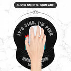 ITNRSIIET Ergonomic Mouse Pad with Gel Wrist Support Small Wrist Rest Smooth Surface Non-Slip PU Base Comfortable Office Supplies Pain Relief, 8.7 x 7.2 inches, Cute Dumpster