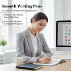 CRME Stylus Pens for Touch Screens Bulk Custom Pens Personalized Customized Engraved Writing Pen with Name Text Smooth Writing Black Ink for School Office Friends Supplies Pink Pens