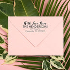 Self Inking Modern Address Stamps | Custom Return Address Stamper (with Love from, Medium)