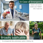 Emergency Contact Card for Wallet 10 Pack with 10 Sleeves, Red Thick Cardstock Medical Alert Allergy Cards for Wallet, Medication List Wallet Size Card for Phone, Handbags, Retirement Community