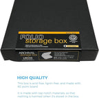Lineco Archival Folio Storage Box. Metal Edge Archival Boxboard, Clamshell Lid. 9.5 x 12.5 x 1.75 inches.
