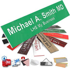 Engraved Custom Door Plate Green Plastic Office Door Sign with White Letters - Made in USA 2x10 B6