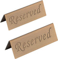 Reserved Sign - 10 Year's Use Stainless Steel Tabletop Sign Desk Top Stand Tent Signs for Restaurants,Weddings,Events -Double Sided - 4.7 by 1.6 Inch - Set Of 2 (Copper)