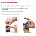 MaxMark Heavy Duty Round Date Stamp with Custom Text, Self Inking Date Stamp - 2045-6 - Choose from Many Font and Color Options