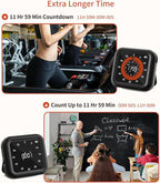 MeesMeek Digital Visual Timer - Large Display Magnetic Countdown Timer with Adjustable Volume and Brightness, 11H59M Memory Function for Kitchen, Classroom, Study Time Management, Seniors & Teachers