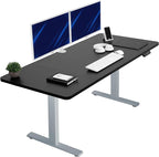 VIVO Electric 60 x 30 in Standing Desk, Memory Height Adjustment, 1B Series, Holds 220 lbs, Black Top Gray Frame, DESK-KIT-1G6B-30