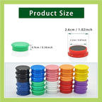 PYJLBX Fridge Magnets, 50 Pack Strong Refrigerator Magnets, Colorful Cute Mini Round Magnets for Whiteboard, 10 Colors Heavy Duty Small Magnet for Fridge Office Locker Crafts Classroom Dry Erase Board